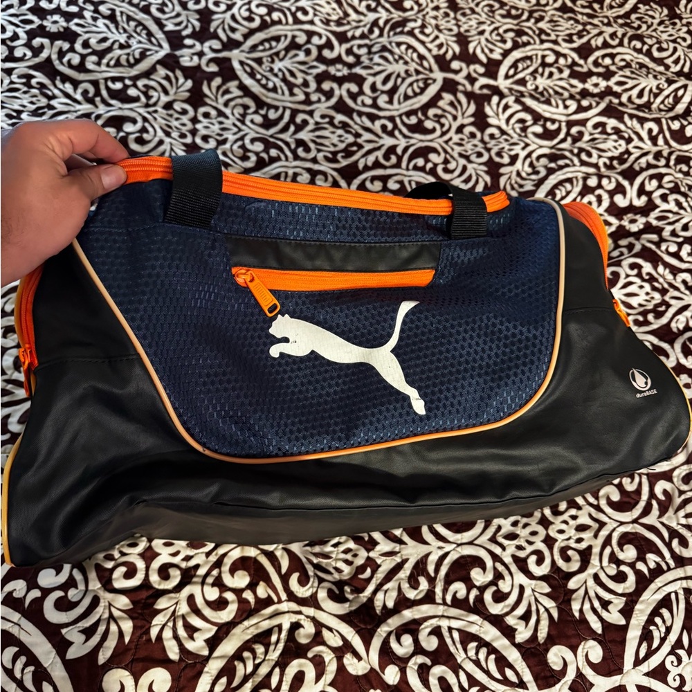 Puma Black and Orange duffel Bag